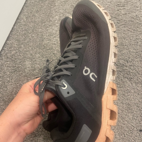 On Running Shoes - On Running Black and Tan Athletic Shoes with Modern Design